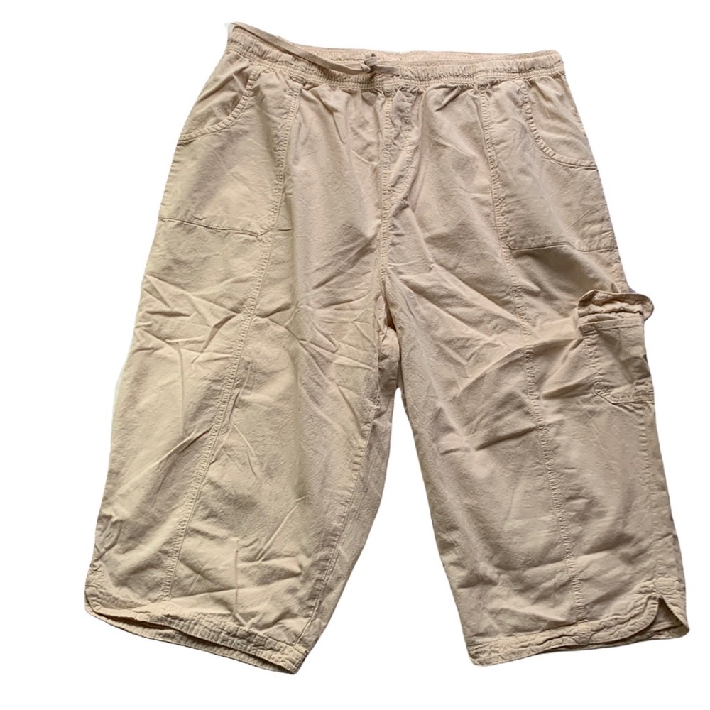 Karen Scott Lightweight Shorts cotton Beige 3X
